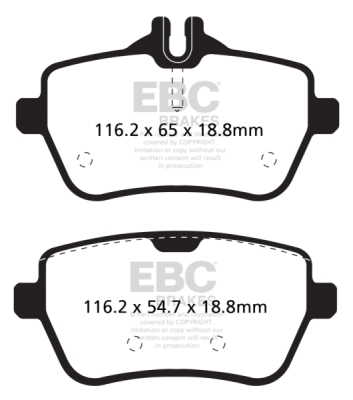 EBC Greenstuff | brzdové destičky zadní DP22180