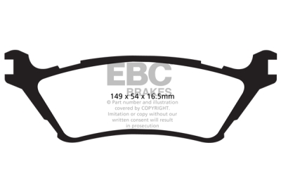 EBC sada brzd PD03KR | destičky Yellowstuff & kotouče Standard zadní PD03KR827
