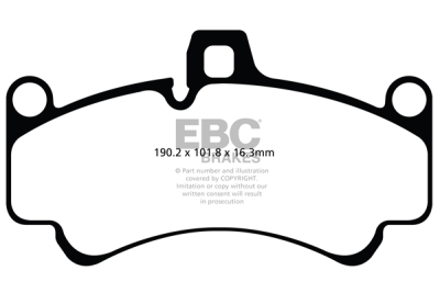 EBC Redstuff | brzdové destičky přední  DP31516C