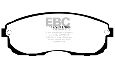 EBC sada brzd PD12KF | destičky Redstuff & kotouče TurboGroove přední PD12KF209
