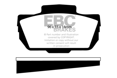 EBC sada brzd PD02KR | destičky Redstuff & kotouče Standard zadní PD02KR282