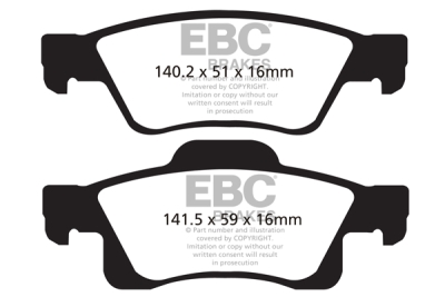EBC sada brzd PD13KR | destičky Yellowstuff & koutouče TurboGroove zadní PD13KR172
