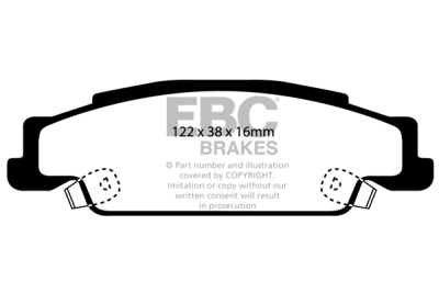 EBC sada brzd PD02KR | destičky Redstuff & kotouče Standard zadní PD02KR124