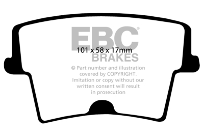 EBC Redstuff | brzdové destičky zadní DP31722/2C