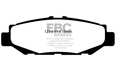 EBC Redstuff | brzdové destičky zadní DP3848C