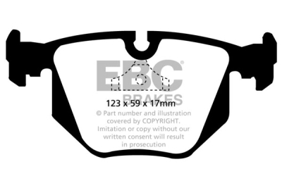 EBC Redstuff | brzdové destičky zadní DP3871C