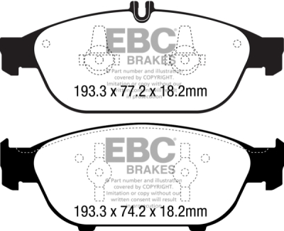 EBC Redstuff | brzdové destičky přední DP32169C