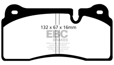 EBC Redstuff | brzdové destičky zadní DP31127C
