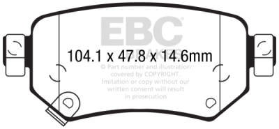 EBC Greenstuff | brzdové destičky zadní DP22287
