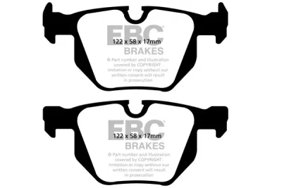 EBC sada brzd PD12KR | destičky Redstuff & kotouče TurboGroove zadní PD12KR052