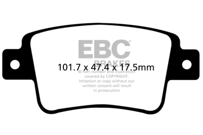 EBC Greenstuff | brzdové destičky zadní DP22101