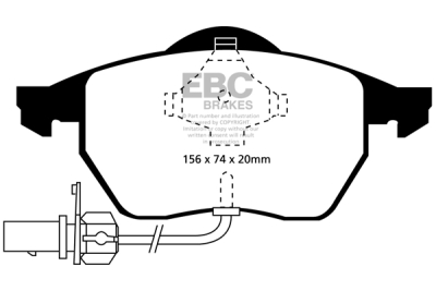 EBC Redstuff | brzdové destičky přední  DP31114C