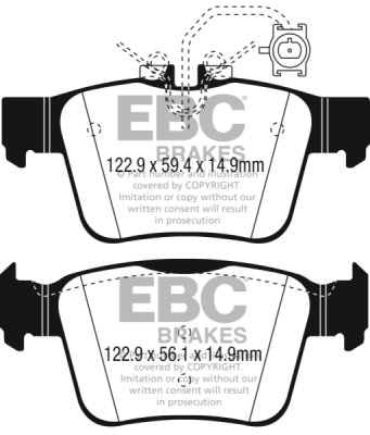 EBC Redstuff | brzdové destičky zadní DP32315C