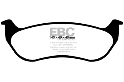 EBC Yellowstuff | brzdové destičky zadní DP41673R