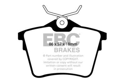 EBC Redstuff | brzdové destičky zadní DP31551C