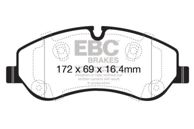 EBC sada brzd PD03KF | destičky Yellowstuff & kotouče Standard přední PD03KF1465