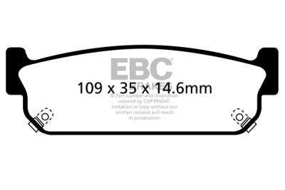 EBC Yellowstuff | brzdové destičky zadní DP41784R