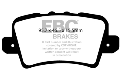EBC Greenstuff | brzdové destičky zadní DP21902