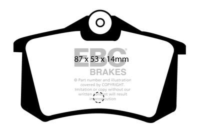 EBC sada brzd PD13KR | destičky Yellowstuff & koutouče TurboGroove zadní PD13KR252
