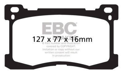 EBC Redstuff | brzdové destičky přední  DP31882C