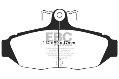 EBC Redstuff | brzdové destičky zadní DP31172C