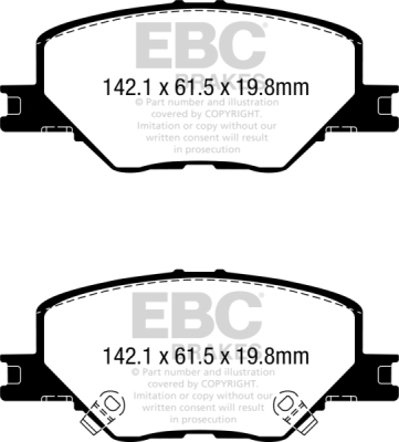 EBC Greenstuff | brzdové destičky přední DP22340