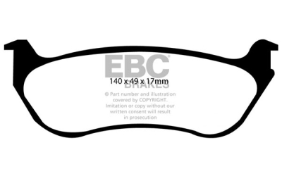 EBC Greenstuff | brzdové destičky zadní DP21626