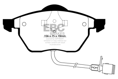 EBC Greenstuff | brzdové destičky přední DP2836