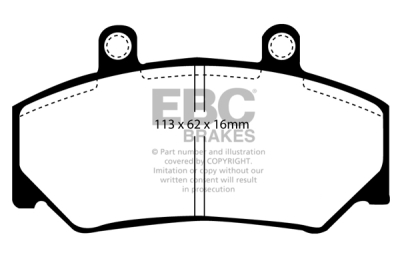 EBC Greenstuff | brzdové destičky přední DP2800