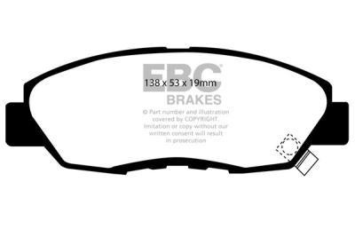 EBC Greenstuff | brzdové destičky přední DP2812