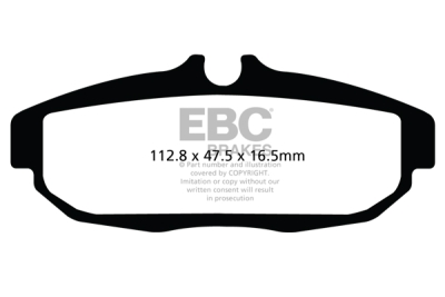 EBC sada brzd PD12KR | destičky Redstuff & kotouče TurboGroove zadní PD12KR109