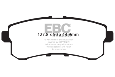 EBC Yellowstuff | brzdové destičky zadní DP41876R