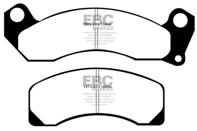 EBC sada brzd PD02KF | destičky Redstuff & kotouče Standard přední PD02KF232