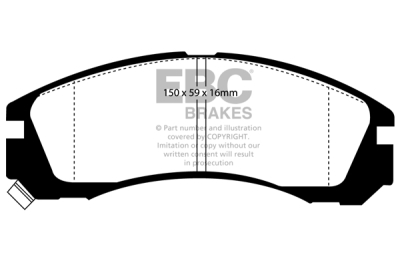 EBC Redstuff | brzdové destičky přední DP3954C