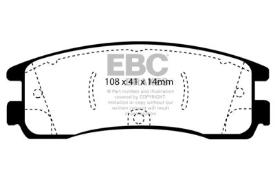 EBC sada brzd PD11KR | destičky Greenstuff & kotouče TurboGroove zadní PD11KR052