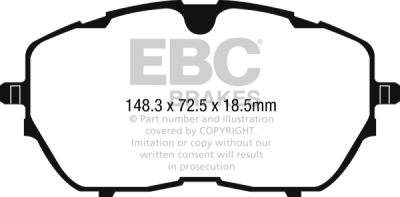 EBC sada brzd PD03KF | destičky Yellowstuff & kotouče Standard přední PD03KF1522