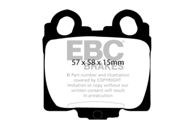 EBC Redstuff | brzdové destičky zadní DP31224C