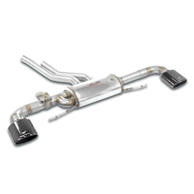 Rear exhaust right - left with valve, endpipes "GT Black" (170x105mm) Supersprint 779835