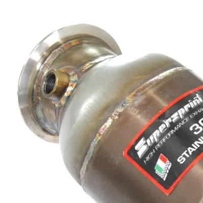 Turbo downpipe kit + metalický katalyzátor pravý (pro použití s originálním cat-back výfukovým systémem) Supersprint 525221