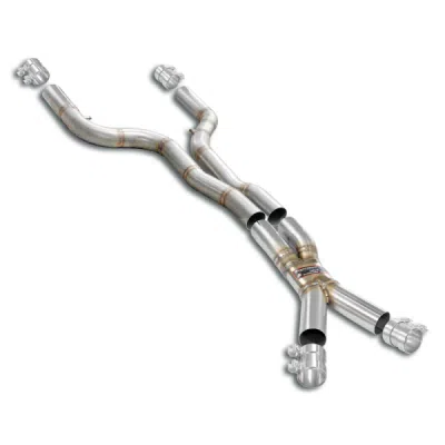 X-Pipe packageDeletes the Stock resonatorsCalifornia emission compliant Mid section Supersprint 745840