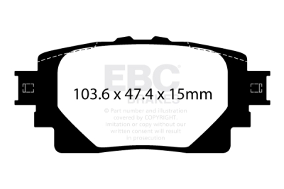 EBC Yellowstuff | brzdové destičky zadní DP43132R