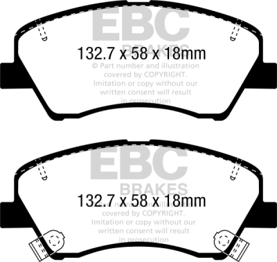 EBC Ultimax | brzdové destičky přední DPX2381