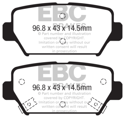 EBC Ultimax | brzdové destičky zadní DPX2369