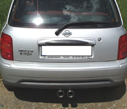 FOX Nerezový výfuk | Zadní tlumič - Nissan Micra (K11), 1.3i 16V, 1992-2003, NI011022-068