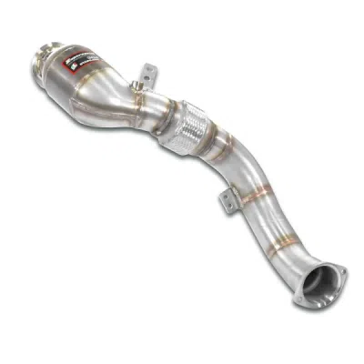 Turbo downpipe kit + metalický katalyzátor (nahrazuje druhý katalyzátor)(kompatibilní s originálním třetím katalyzátorem) Supersprint 528121