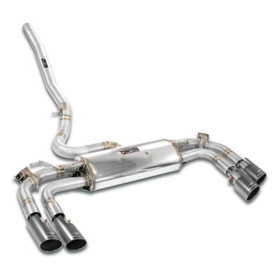 Rear exhaust with valve OO90 Right - OO90 Left "Gun Metal Grey" Supersprint 832846