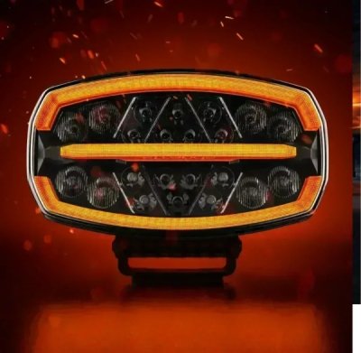 LED reflektor Strands FIREFLY ONE 245mm, s pozičním světlem, strobo, 9-48V, 15400 lm, 150W