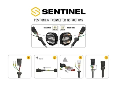 LED přídavné světlo LAZER SENTINEL ELITE 7" (178mm), s pozičním světlem, 10248lm, 10-32V, 5000K- Černý