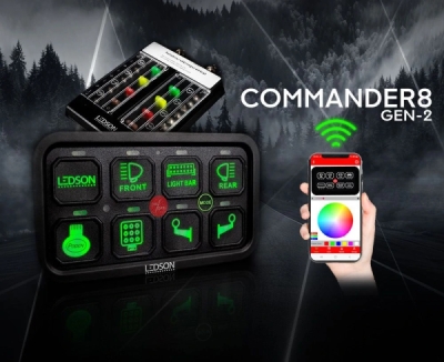 Dálkový ovladač Ledson Commander8 Gen2, 12/24V do auta a kamionu, bluetooth, programovatelný