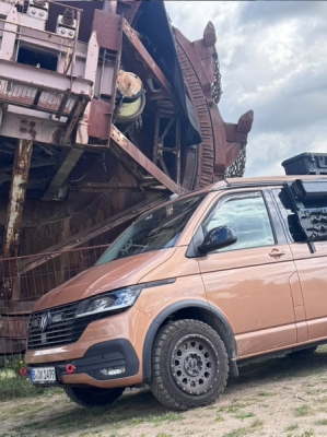 TWIN-MONOTUBE-PROJEKT AT3 šedá, OCHRANNÝ PRSTENEC 8,5×18" 5×120 (VW T5, T6 / T6.1, AMAROK)